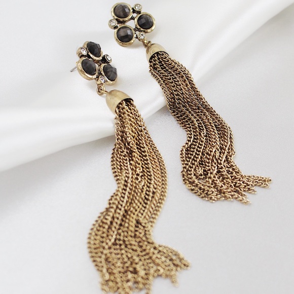 SALE 👀 Bronze Chain Statement Earrings - Picture 4 of 6